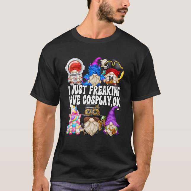 Cosplay Lover Quote For Family Cute Wizard And Dra T-Shirt (Front)