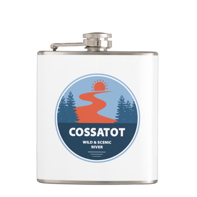Cossatot Wild And Scenic River Arkansas Hip Flask (Front)