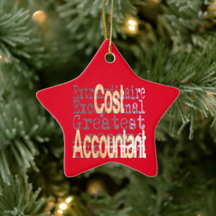 Cost Accountant Extraordinaire Ceramic Tree Decoration