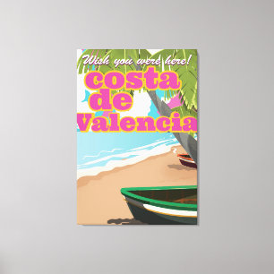 Costa Blanca vintage travel poster Canvas Print