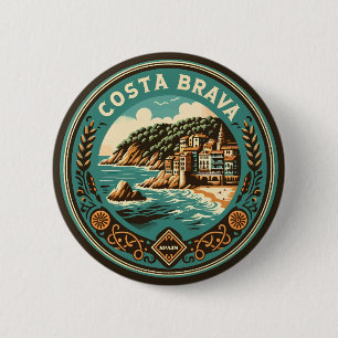 Costa Brava Spain Travel Art Badge