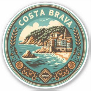 Costa Brava Spain Travel Art Badge