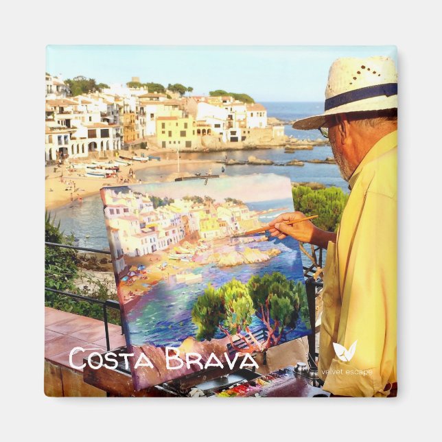 Costa Brava, Spain: Travel magnet by Velvet Escape (Front)