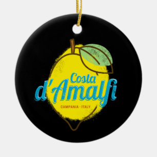 Costa d'Amalfi Lemon Italy Vintage Amalfi Coast Ceramic Tree Decoration