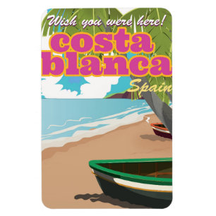 costa de Valencia vintage travel poster Magnet