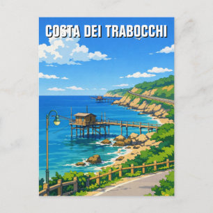 Costa dei Trabocchi Italy Travel Postcard