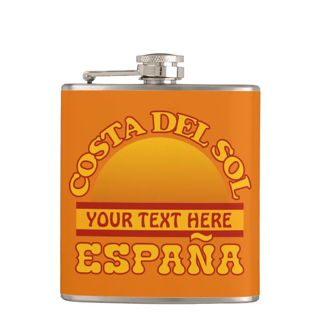 Costa Del Sol custom flask (Front)