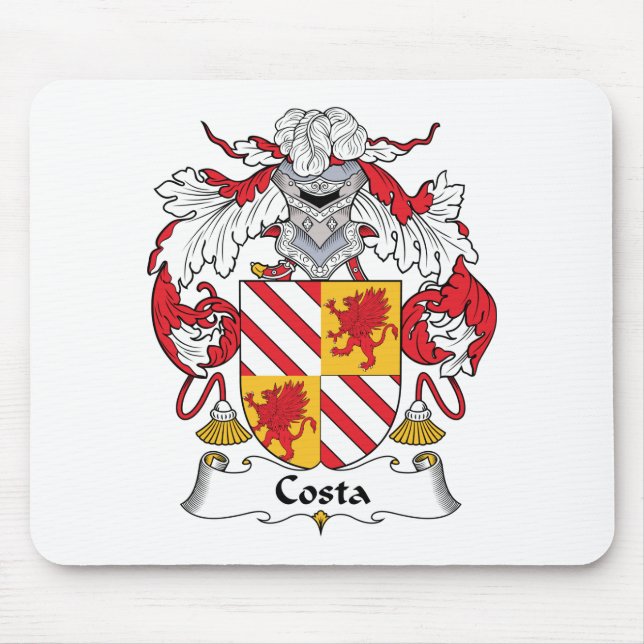 Costa Family Crest Mouse Mat (Front)