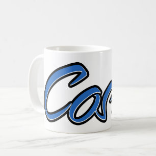 Costa First name name blue cup coffee cup