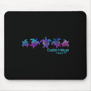 Costa Maya Beach Design _ Tribal Turtle Gift Mouse Mat
