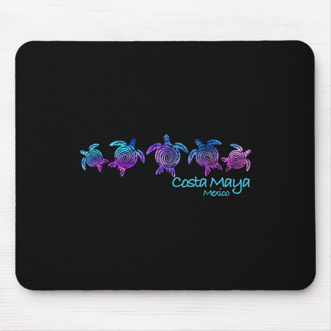 Costa Maya Beach Design _ Tribal Turtle Gift  Mouse Mat (Front)