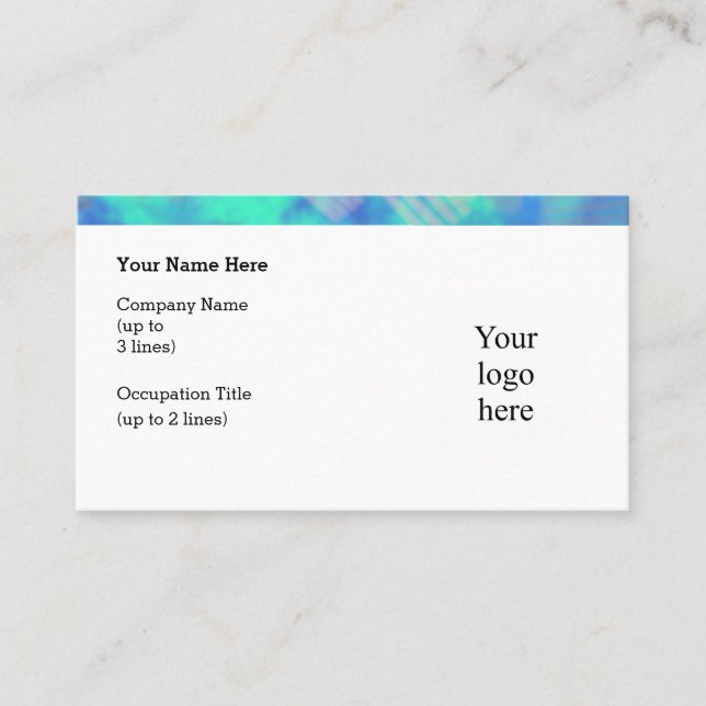 Costa Maya Blues Logo Std. Personalised Business Card (Front)