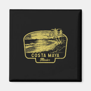 Costa Maya Mexico Beach Surf Vintage Blue Men Wome Magnet