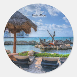 Costa Maya, Mexico  Classic Round Sticker