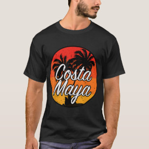 Costa Maya Mexico Vacation Cruise Vintage Sunset S T-Shirt