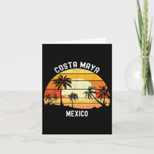 Costa Maya Mexico Vacation Souvenir Sunset Beach Card
