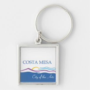 Costa Mesa city flag Key Ring