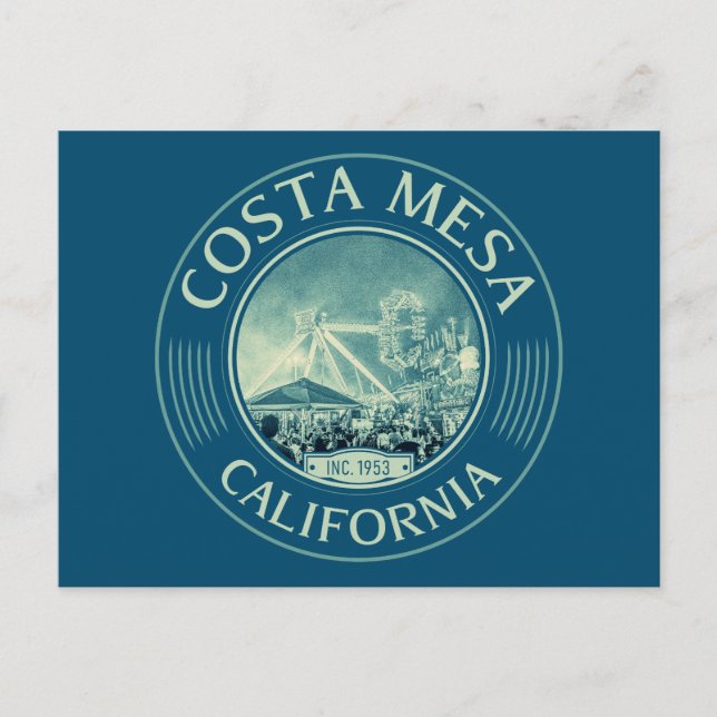 COSTA MESA ORANGE CALIFORNIA - CITY OF COSTA MESA  POSTCARD (Front)