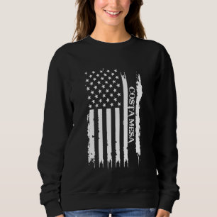 Costa Mesa United States Distressed w US Flag Sweatshirt