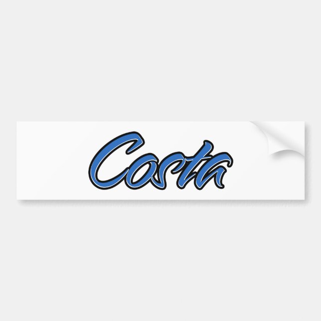 Costa Name blue Aufkleber Sticker Autoaufkleber (Front)