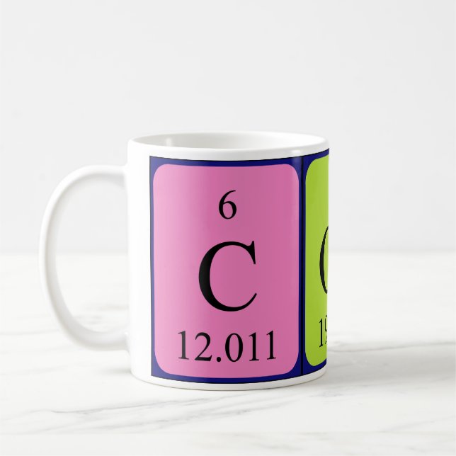 Costa periodic table name mug (Left)