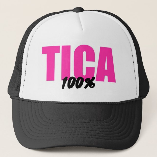 Costa Rica 100 Percent Tica Costa Rica Women Trucker Hat (Front)
