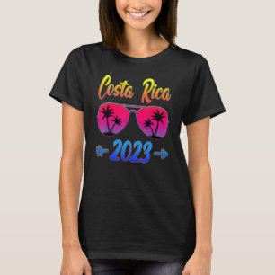 Costa Rica 2023 Beach Glasses Vacation Matching Fa T-Shirt
