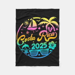 Costa Rica 2025 Family Vacation Beach Matching Gro Fleece Blanket