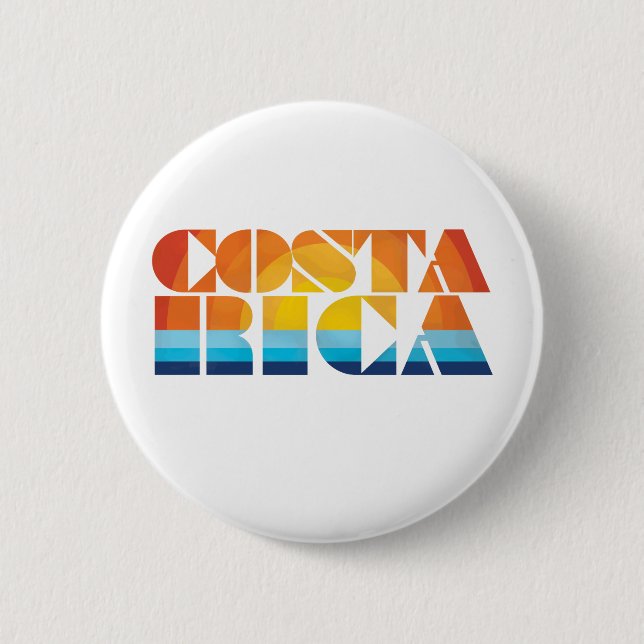 Costa Rica 6 Cm Round Badge (Front)