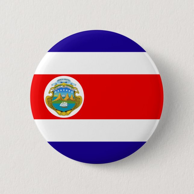Costa Rica 6 Cm Round Badge (Front)