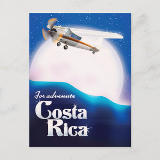 Costa rica Adventure moon travel poster Postcard