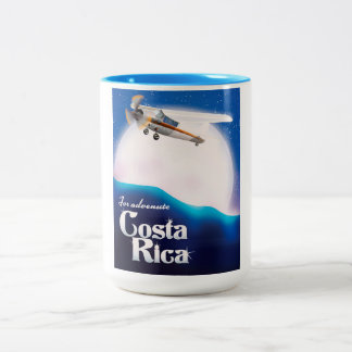 Costa rica Adventure moon travel poster Two-Tone Coffee Mug