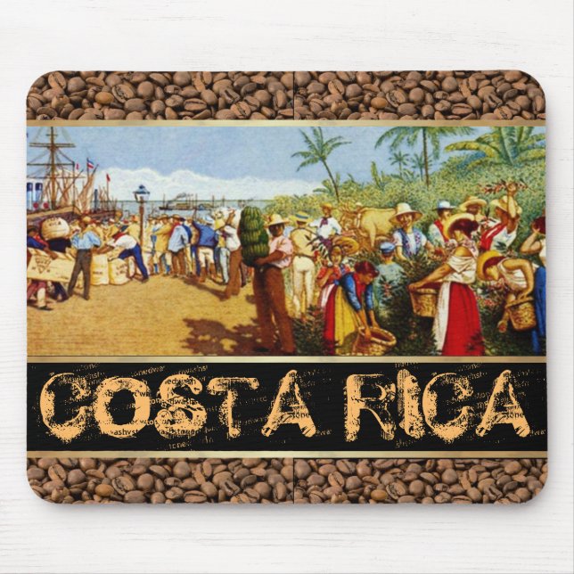 Costa Rica Alegoria del Cafe Mouse Mat (Front)
