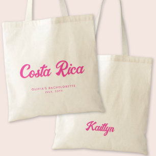 Costa Rica Bachelorette Party Personalised Tote Bag