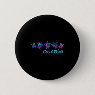 Costa Rica Beach Design _ Tribal Turtle Gift 6 Cm Round Badge