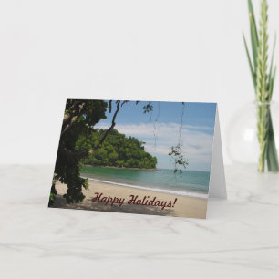 Costa Rica Beach Paradise Holiday Card