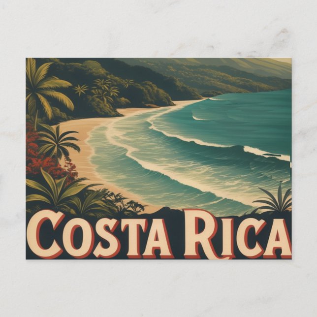 Costa Rica Beach Pura Vida  Postcard (Front)