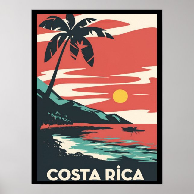 Costa Rica Beach Pura Vida  Poster (Front)