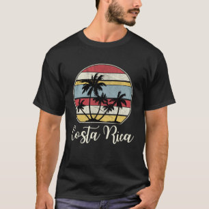 Costa Rica Beach Vacation Trip Tropical Retro T-Shirt