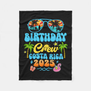 Costa Rica Birthday Crew Vacation Cruise 2025 Summ Fleece Blanket