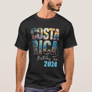 Costa Rica Birthday Trip 2024 Vacation Party Crew  T-Shirt