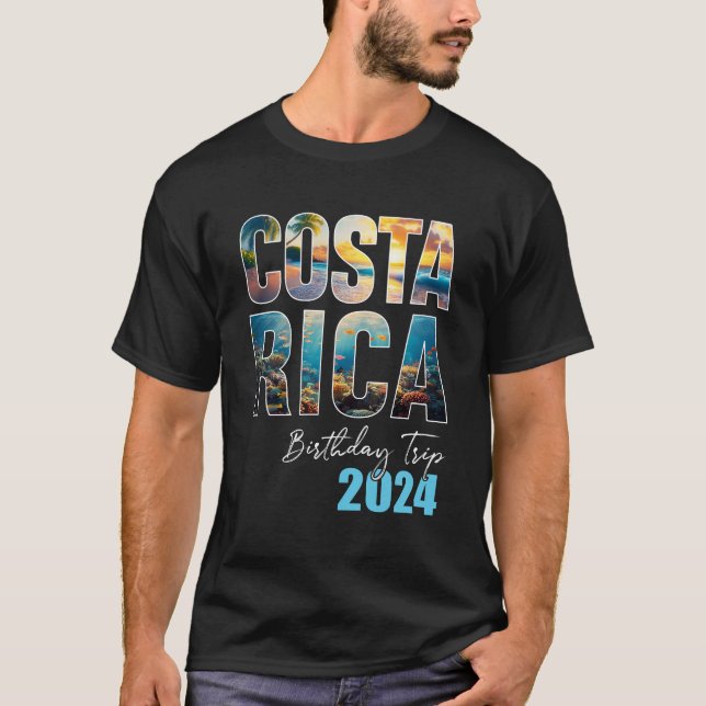 Costa Rica Birthday Trip 2024 Vacation Party Crew  T-Shirt (Front)