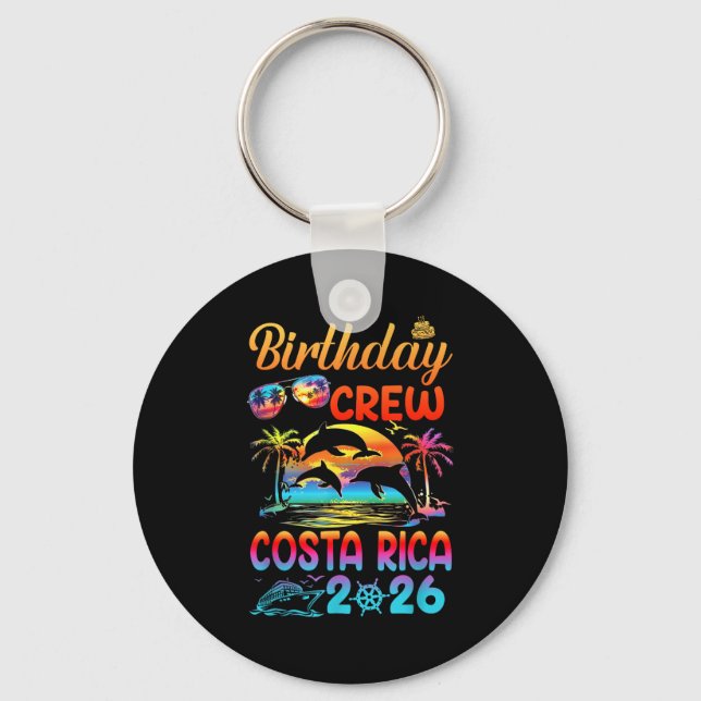 Costa Rica Birthday Trip Vacation 2026 Matching Gr Key Ring (Front)