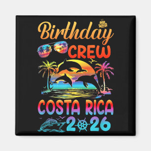 Costa Rica Birthday Trip Vacation 2026 Matching Gr Magnet