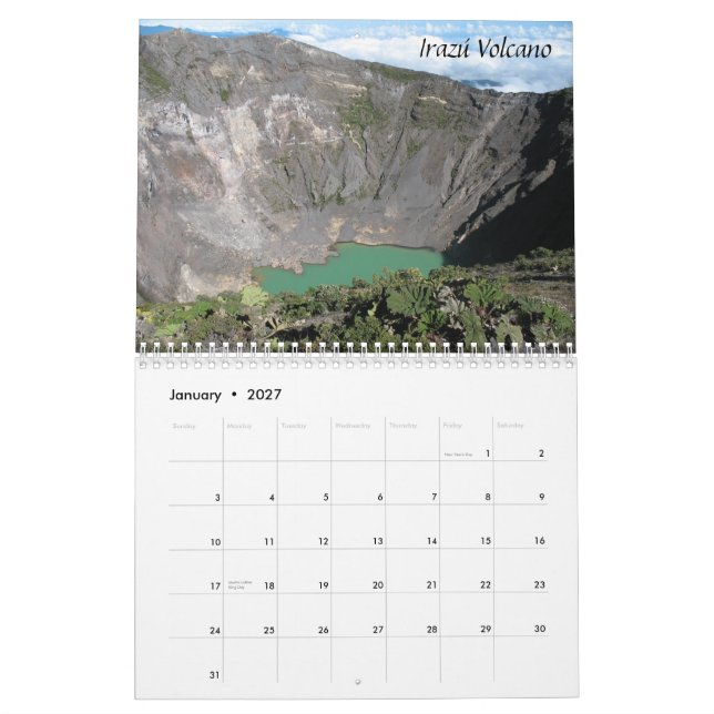 Costa Rica Calendar (Jan 2027)