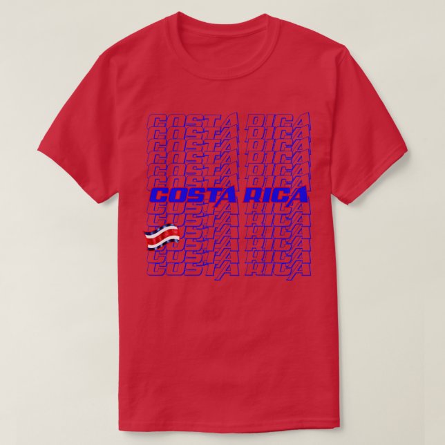 Costa Rica Cascade text T-Shirt (Design Front)
