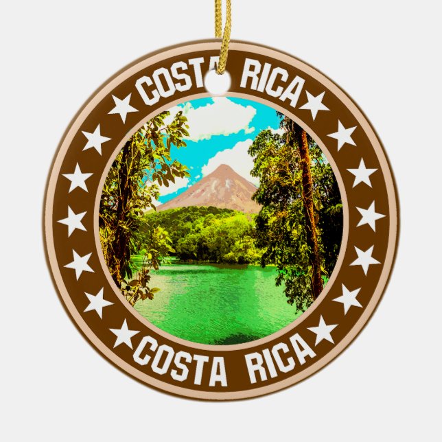 Costa Rica                                         Ceramic Tree Decoration (Front)