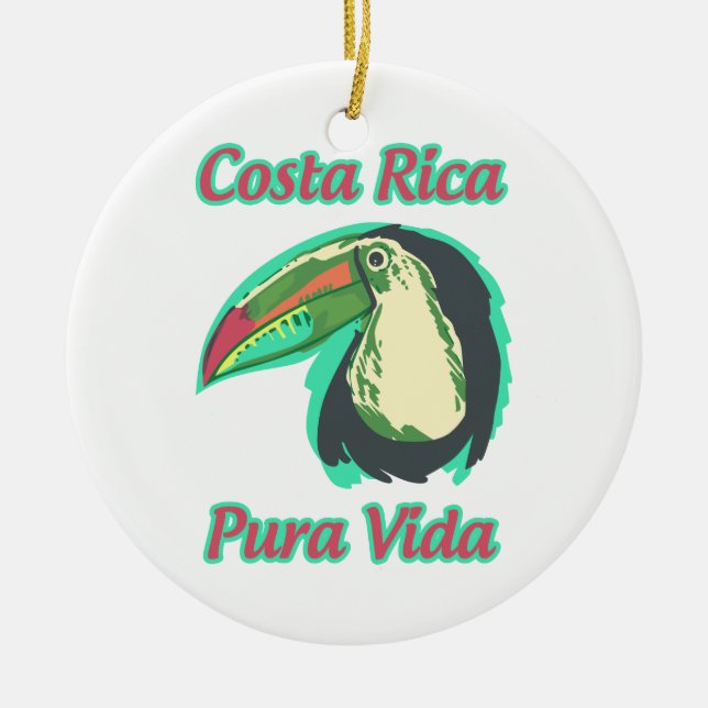 Costa Rica Ceramic Tree Decoration (Front)