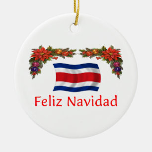 Costa Rica Christmas Ceramic Tree Decoration