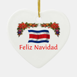 Costa Rica Christmas Ceramic Tree Decoration
